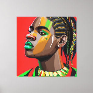 Black King Melanin Man Bruh Men Son Boy Prince Canvas Print