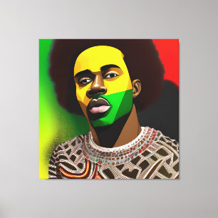 Black King Melanin Man Bruh Men Son Boy Prince Canvas Print
