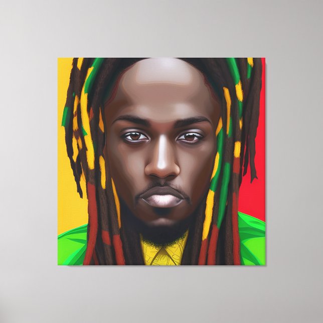 Black King Melanin Man Bruh Men Son Boy Prince Fau Canvas Print (Front)