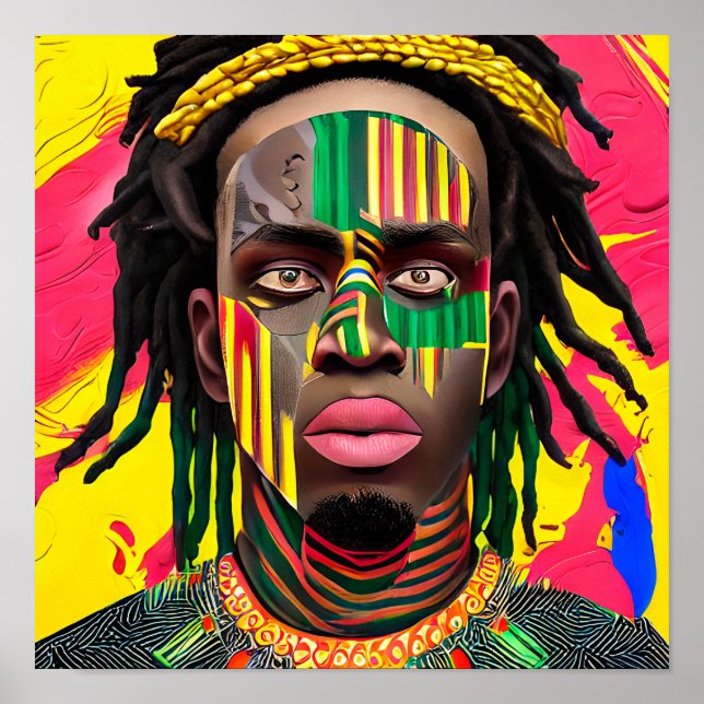 Black King Melanin Man Bruh Men Son Boy Prince Poster (Front)