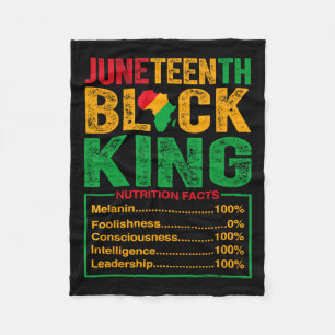 Black King Nutritional Facts Pride African Mens  Fleece Blanket