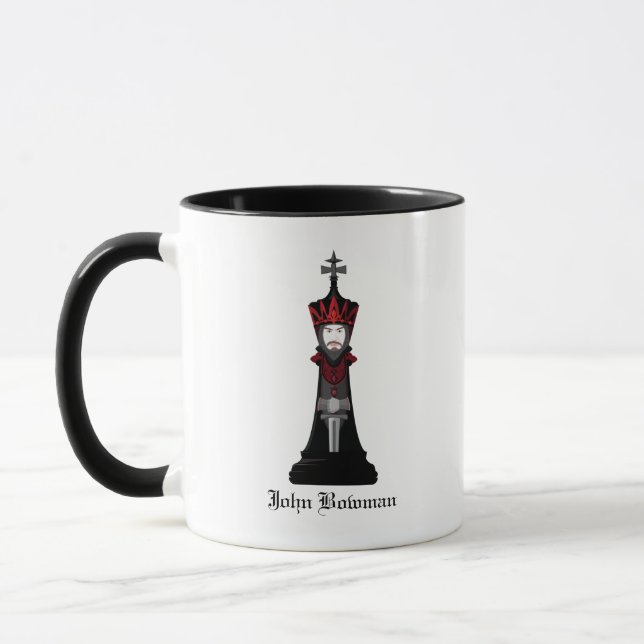 Black King / Personalised name Mug (Left)