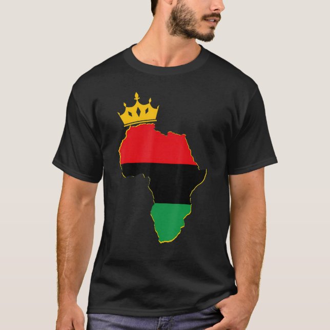 Black King Queen Couple Matching African American  T-Shirt (Front)