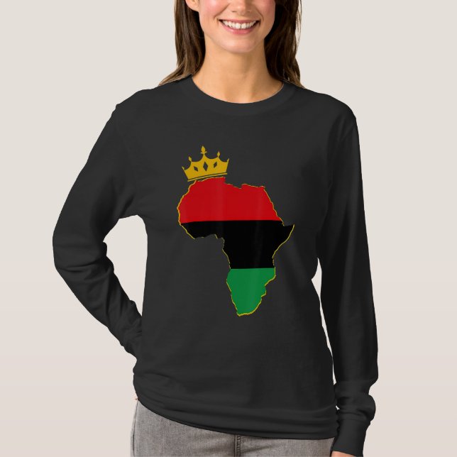 Black King Queen Couple Matching African American  T-Shirt (Front)