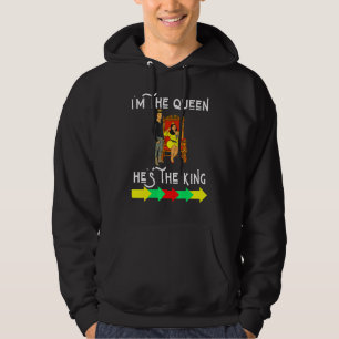 Black King Queen Husband Wife Boyfriend Girlfriend Hoodie