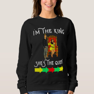Black King Queen Husband Wife Boyfriend Girlfriend Sweatshirt