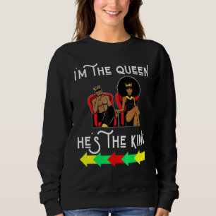 Black King Queen Husband Wife Boyfriend Girlfriend Sweatshirt