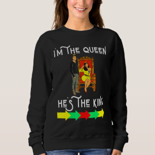 Black King Queen Husband Wife Boyfriend Girlfriend Sweatshirt