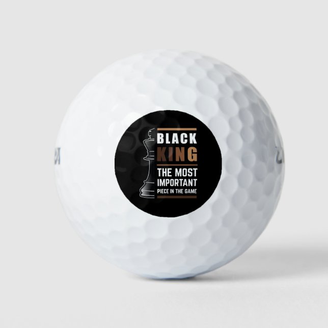 Black King The Most Important Piece In The Game 1 Golf Balls (Front)