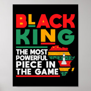 Black King The Most Powerful Piece Black History M Poster