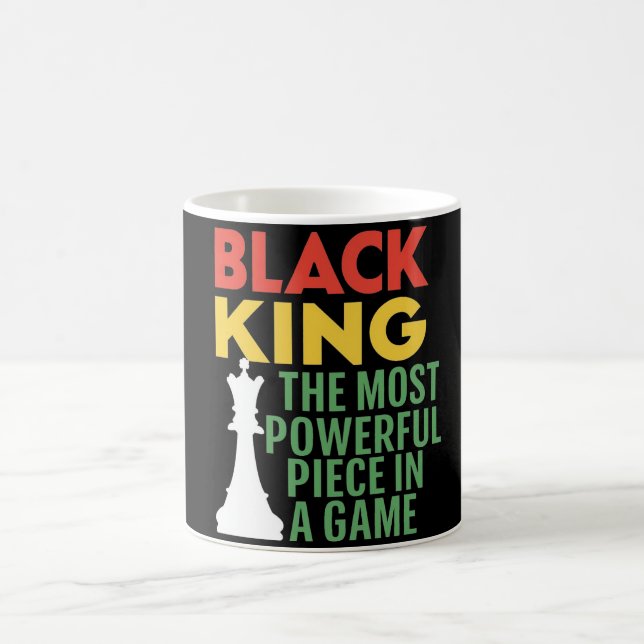 "Black King: The Most Powerful Piece Coffee Mug (Center)