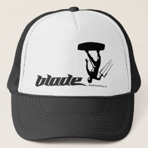 BLACK kite blade web Trucker Hat