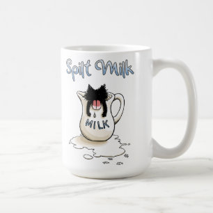 Black kitten and Spilled milk Coffee Mug