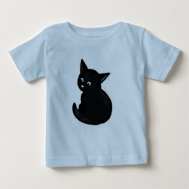 Black kitten baby T-Shirt (Front)