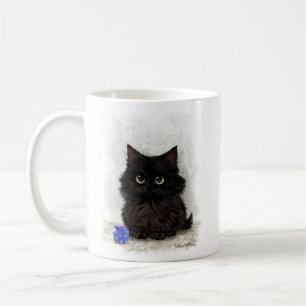 Black Kitten Cartoon Coffee Mug