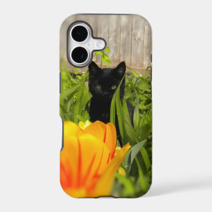 Black Kitten in the Garden iPhone 5 Case