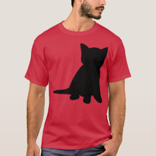 Black Kitten Pet T  Small Print  T-Shirt