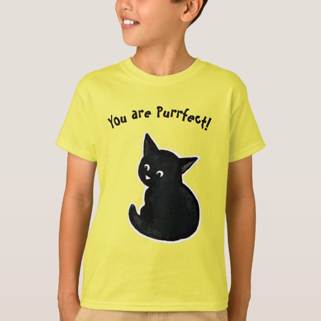 Black kitten T-Shirt (Front)