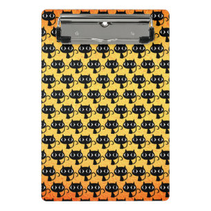 Black kittens pattern mini clipboard