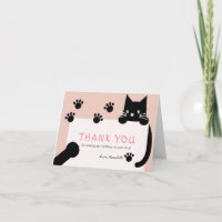 Black Kitty Cat Girl Pink Birthday