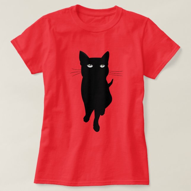 Black kitty gothic cat T-Shirt (Design Front)