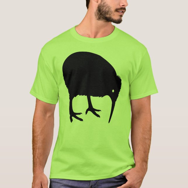 Black Kiwi Bird Graphic T-Shirt (Front)