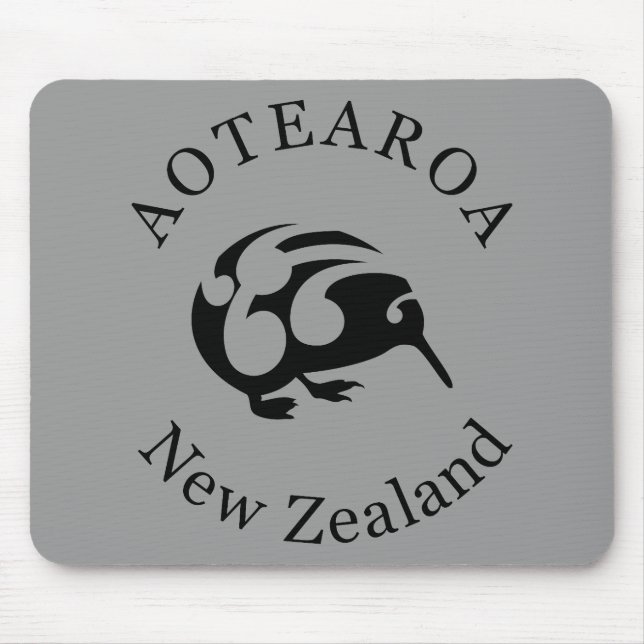 Black KIWI with Koru Mouse Pad (Front)