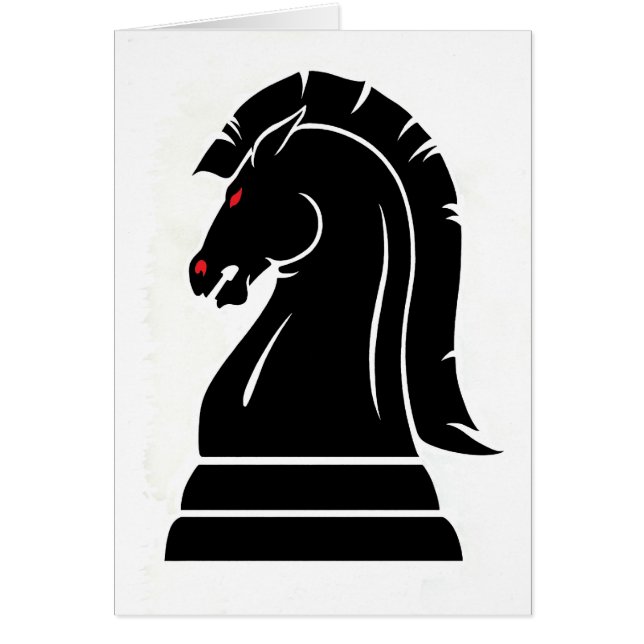 Black Knight Chess Card (Front)