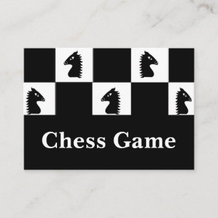 Black Knight Chess Game  Business Card