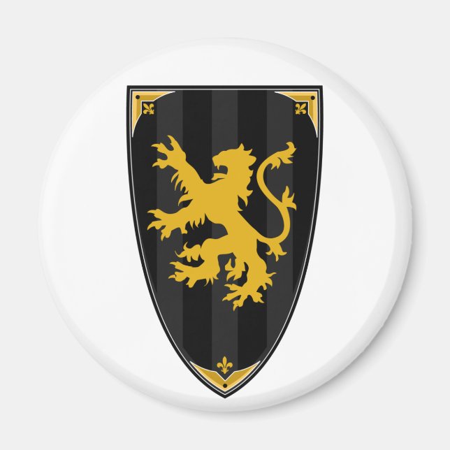 Black Knights Shield Magnet (Front)