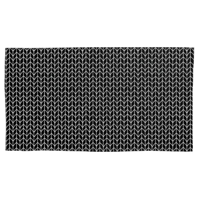BLACK KNIT King Size Pillowcase (Front)