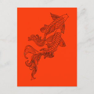Black Kois Postcard