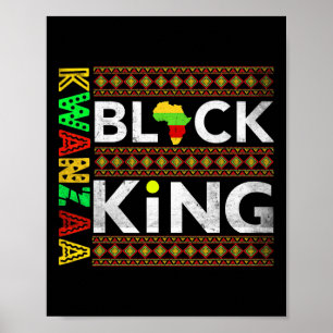 Black Kwanzaa King Africa American Men Bruh Man Da Poster