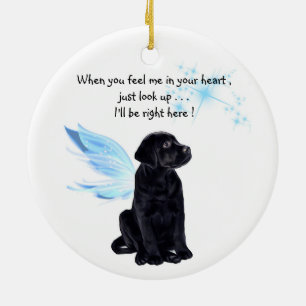 Black Lab Angel - Christmas Memorial Ornament