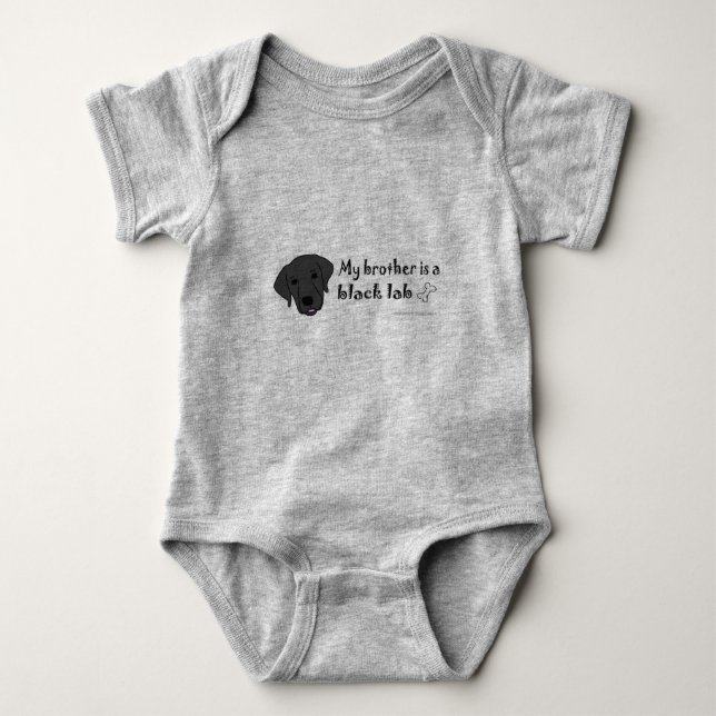 black lab baby bodysuit (Front)