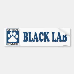 Black Lab Blue Bumper Sticker