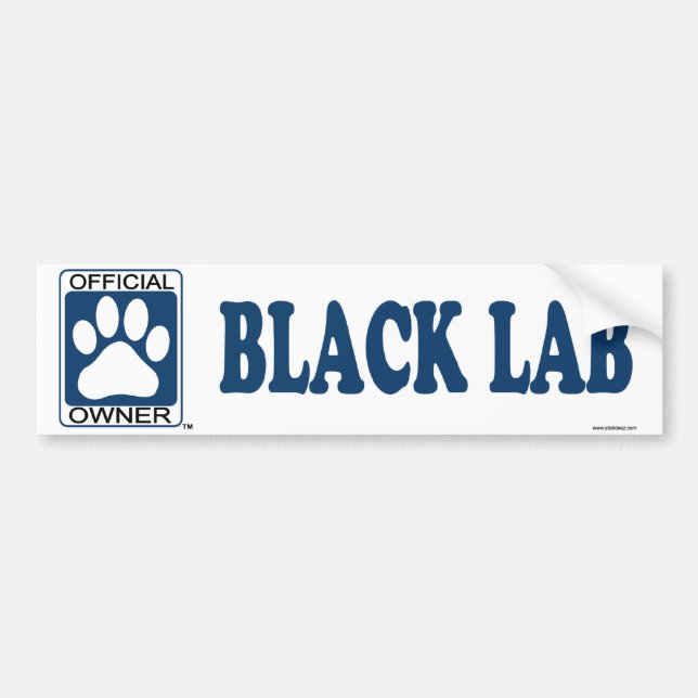 Black Lab Blue Bumper Sticker (Front)