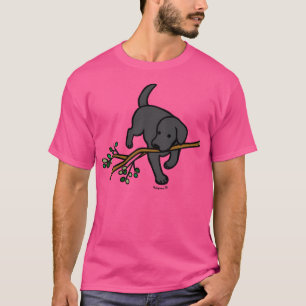 Black Lab Carrying A Branch T-Shirt