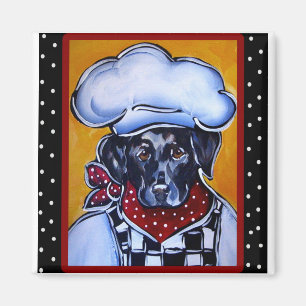 Black Lab Chef Magnet