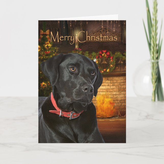 Black Lab Christmas Card (Front)