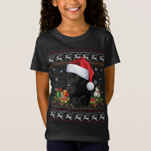Black Lab Christmas Santa Ugly Sweater Dog Lover X