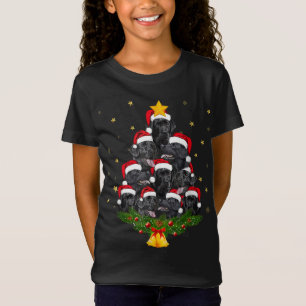 Black Lab Christmas Tree Dog Lover Xmas Funny Cute T-Shirt