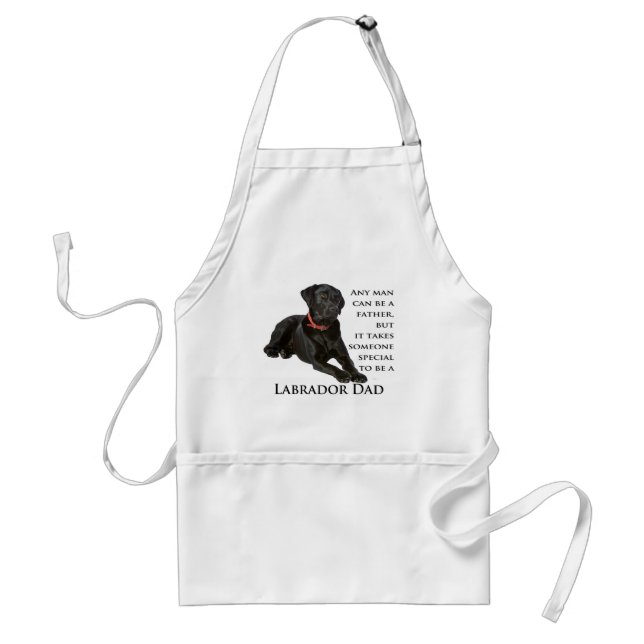 Black Lab Dad Apron (Front)
