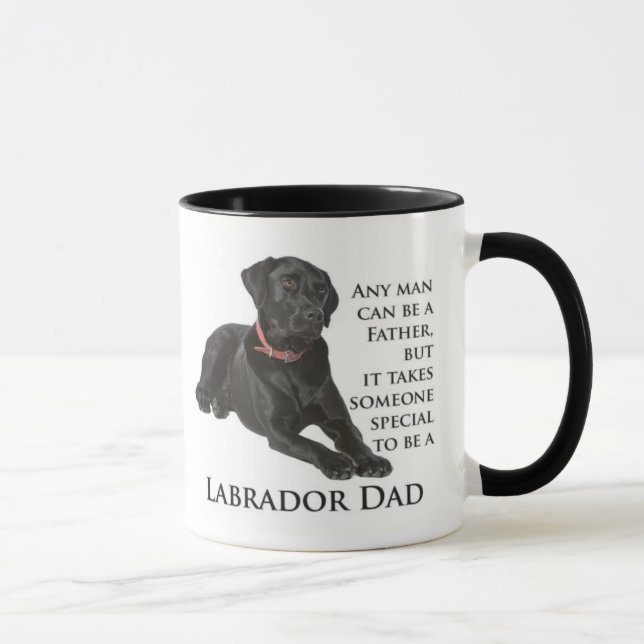 Black Lab Dad Mug (Right)