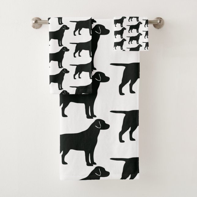 Black Lab Dog Bath Towel Set (Insitu)