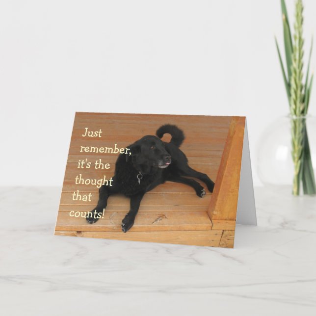 Black Lab Dog Birthday Gift Card (Front)