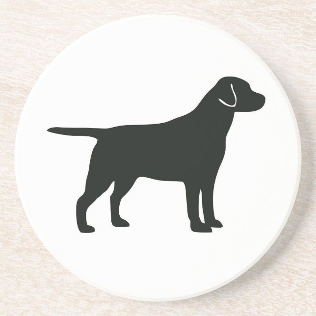 Black Lab Dog Coaster (Front)