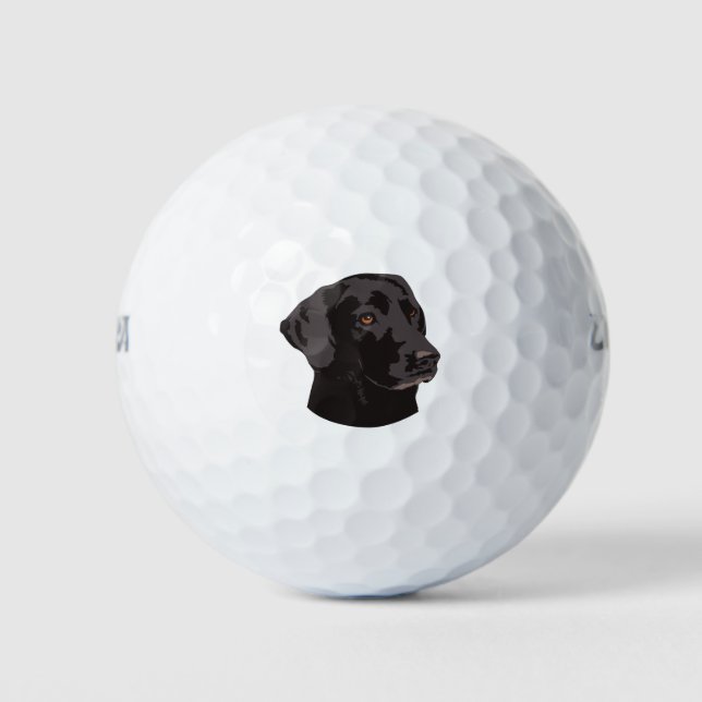 Black Lab dog Golf Balls (Front)