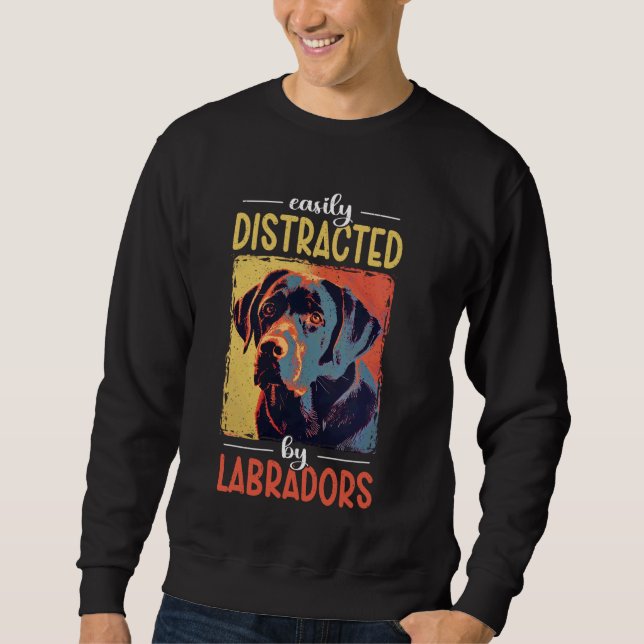 Black Lab Dog Labrador Retriever Mum Sweatshirt (Front)