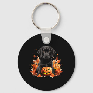 Black Lab Dog Mum Dad Halloween Fall Funny Key Ring